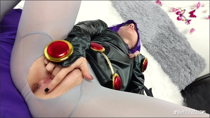 Amber Sonata Raven Cums Hard For The Camera Teen Titans Parody