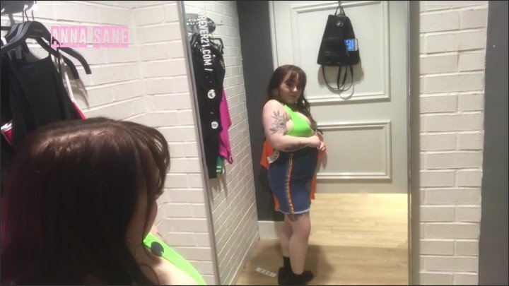 [Full HD] Public Fitting Room Chubby Girl Trying Clothes On - Anna Sane - - 00:17:05 | Tattooed Women, Cleavage, Solo Female - 592,7 MB
