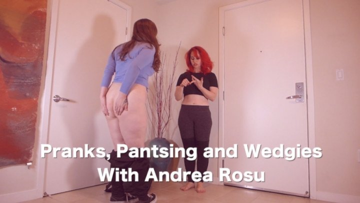 [HD] Freshie Juice Pranks And Pantsing With Andrea Rosu - Freshie Juice - ManyVids - 00:05:42 | Humiliation, Yoga Pants - 517,3 MB
