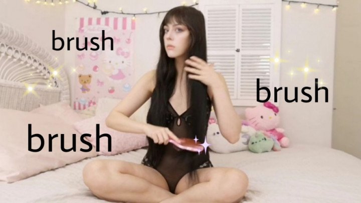 Lilli Lovedoll Brushing Hair In Lingerie