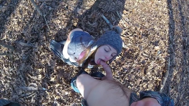 Lily Anne Blowjob In The Woods