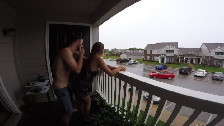 Lily Anne First Public Patio Fuck