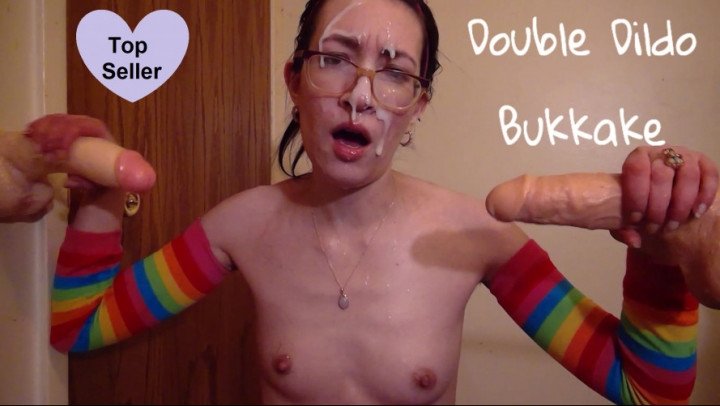 Liz Lovejoy Two Dildo Bukkake Facial Bukkake Solo