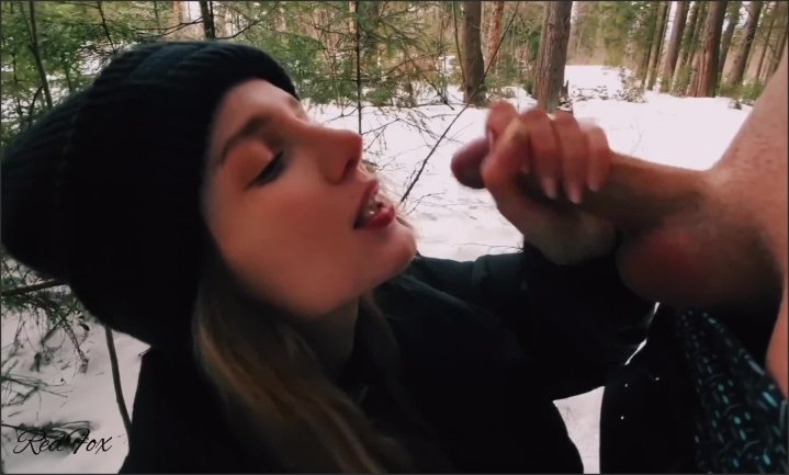 Blowjob Outdoors In Winter Pussy Cute Teen Fucked In The Forest Red Fox