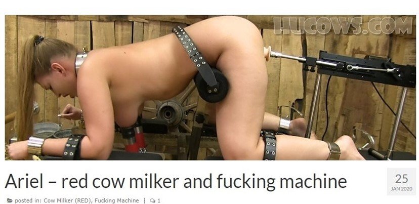 [Full HD] Ariel Red Cow Milker And Fucking Machine Ariel - HuCows.Com-00:09:29 | Breast Pump, Bondage - 1 GB