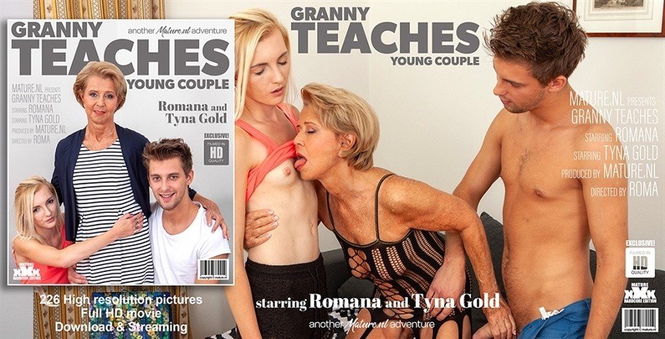 [HD] Romana - Granny Teaches A Young Couple The Ways Of Steamy - Romana (69), Tyna Gold (23) - SiteRip-00:33:48 | Facial, Toy Boy, Masturbation - 1,4 GB