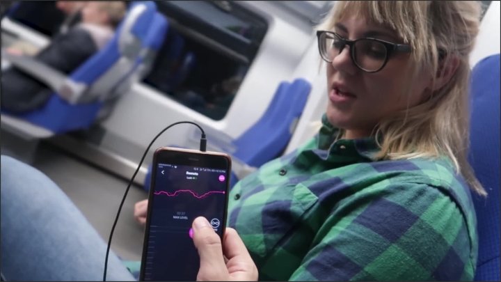 Remote Control My Orgasm In The Train Public Female Orgasm