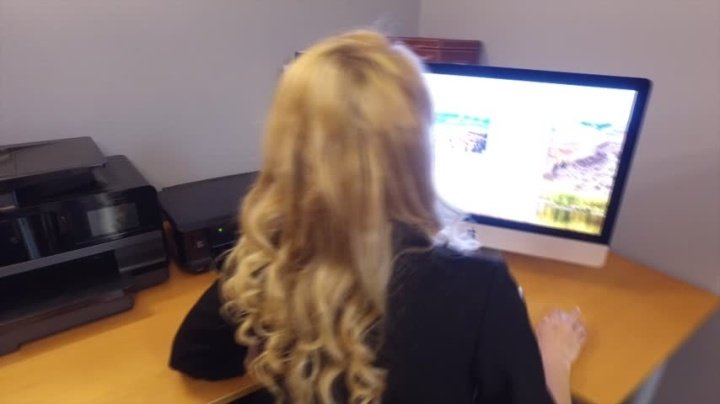 Hollyhotwife Milf Playing At The Office